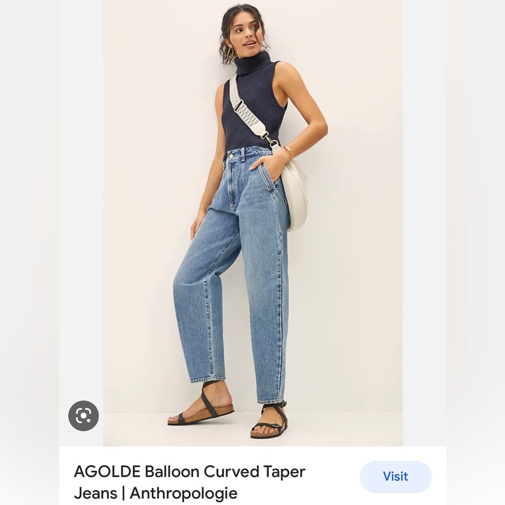 Agolde balloon curved taper jean size 28